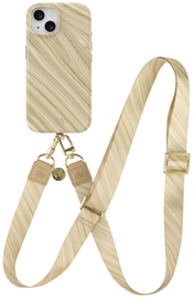 AVY Apple iPhone 15 MagSafe Hoesje met Koord 130CM Aurum Gold