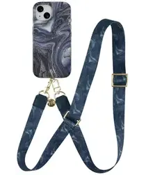 AVY Apple iPhone 15 MagSafe Hoesje met Koord 130CM Obscura Blue afbeelding