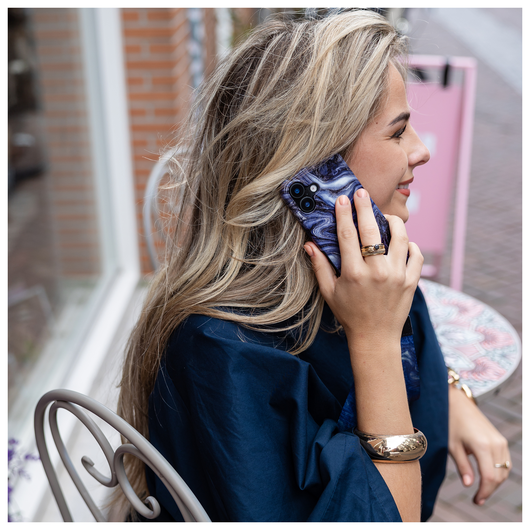 AVY Apple iPhone 15 MagSafe Hoesje met Koord 130CM Obscura Blue afbeelding 4
