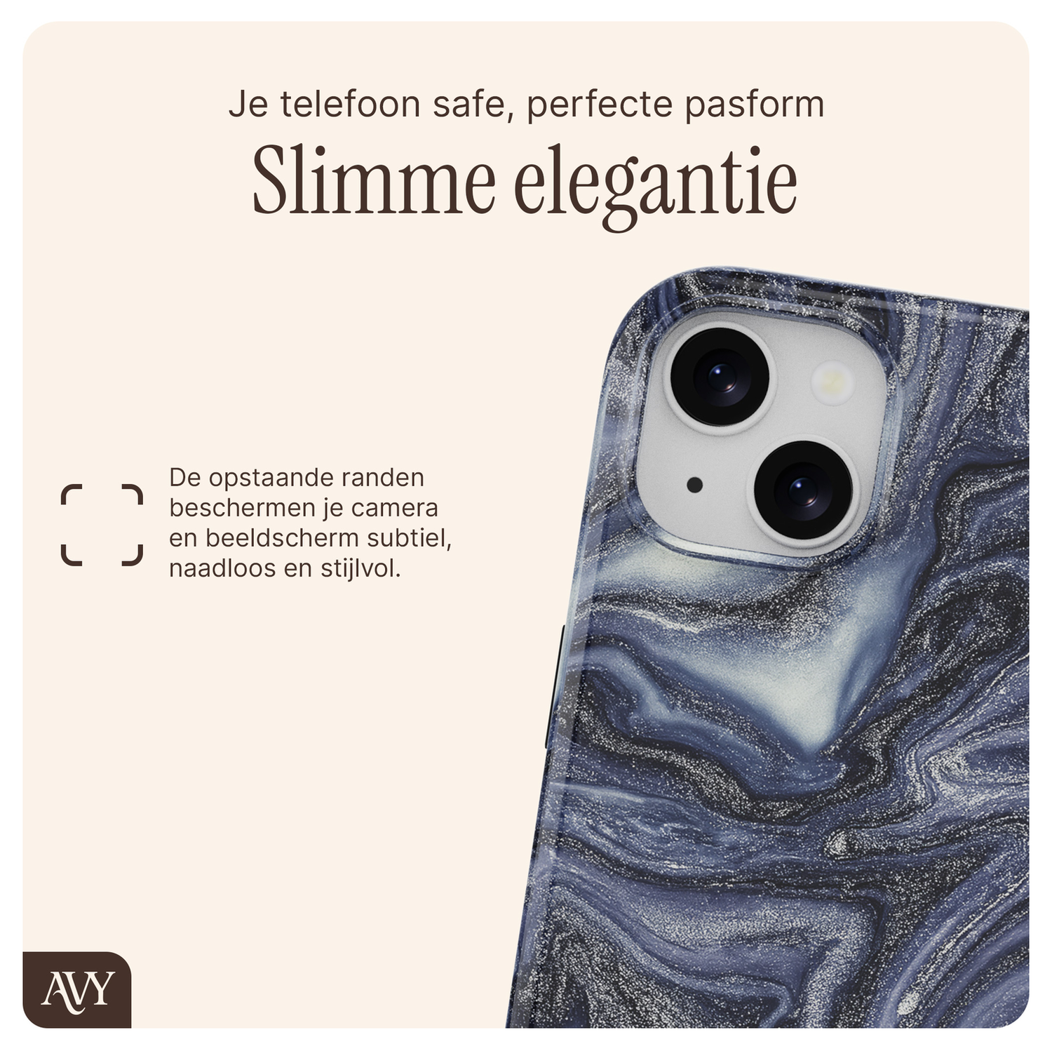 AVY Apple iPhone 15 MagSafe Hoesje met Koord 32CM Obscura Blue afbeelding 6