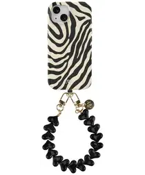 AVY Apple iPhone 15 MagSafe Hoesje met Koord 30CM Zebra Hearts afbeelding