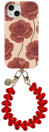 AVY Apple iPhone 15 MagSafe Hoesje met Koord 30CM Hearts & Roses
