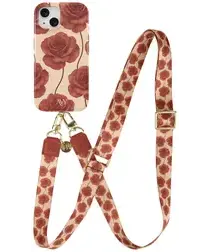 AVY Apple iPhone 15 MagSafe Hoesje met Koord 130CM Botanique Roses afbeelding