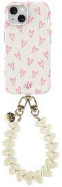 AVY Apple iPhone 15 MagSafe Hoesje met Koord 30CM Lovely Hearts
