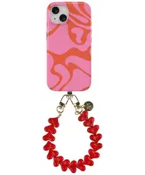 AVY Apple iPhone 15 MagSafe Hoesje met Koord 30CM Rose Hearts afbeelding