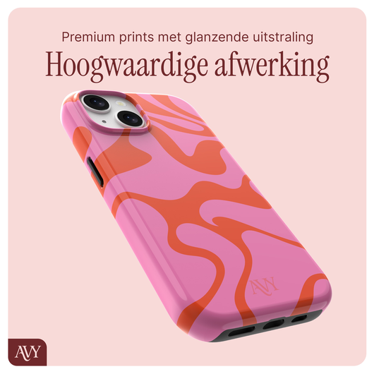 AVY Apple iPhone 15 MagSafe Hoesje met Koord 130CM Rosé Twist afbeelding 7