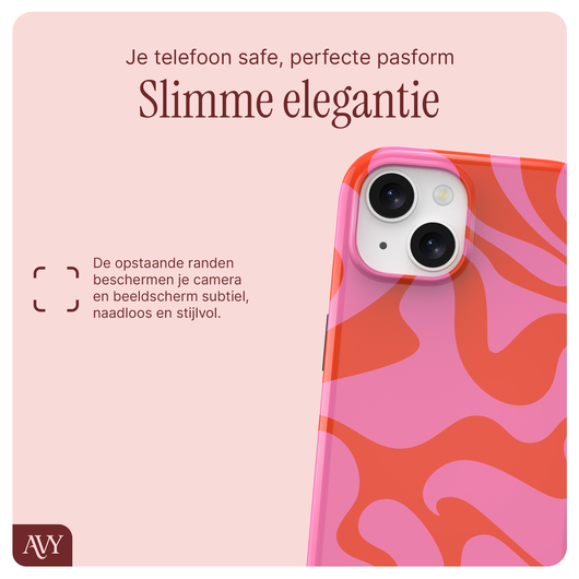 AVY Apple iPhone 15 MagSafe Hoesje met Koord 32CM Rosé Twist afbeelding 6