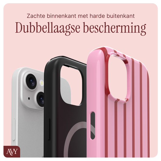 AVY Apple iPhone 15 MagSafe Hoesje met Koord 30CM Linea Hearts afbeelding 9