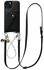 AVY Apple iPhone 15 Zwart Leren Hoesje met Wallet & Koord Leather and Pearls afbeelding 1