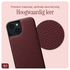 AVY Apple iPhone 15 Burgundy Leren Hoesje met Wallet & Koord Long Leather afbeelding 6