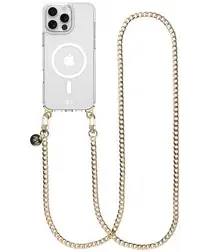 AVY Apple iPhone 15 Pro Hoesje met Koord & MagSafe 120CM Aurum Lien Long afbeelding