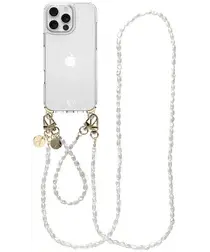 AVY Apple iPhone 15 Pro Hoesje met Koord & MagSafe Set Perla Chic afbeelding