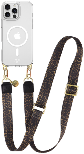 AVY Apple iPhone 15 Pro Hoesje met Koord & MagSafe 130CM Panthera Chic afbeelding 1