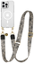 AVY Apple iPhone 15 Pro Hoesje met Koord & MagSafe 130CM Serengeti Zebra