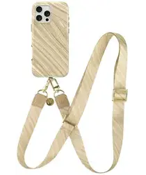 AVY Apple iPhone 15 Pro MagSafe Hoesje met Koord 130CM Aurum Gold afbeelding