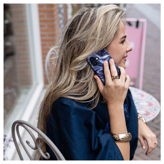 AVY Apple iPhone 15 Pro MagSafe Hoesje met Koord 30CM Marmer Hearts afbeelding 5