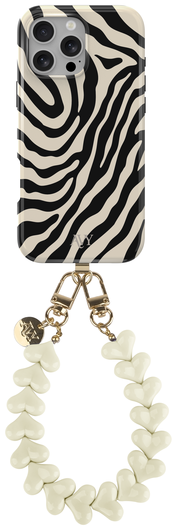 AVY Apple iPhone 15 Pro MagSafe Hoesje met Koord 30CM Safari Hearts afbeelding 1