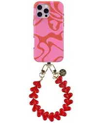 AVY Apple iPhone 15 Pro MagSafe Hoesje met Koord 30CM Rose Hearts afbeelding