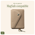 AVY Apple iPhone 15 Pro Beige Leren Hoesje met Wallet & Koord Leather and Pearls afbeelding 12