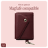 AVY Apple iPhone 15 Pro Rood Leren Hoesje met Wallet & Koord Leather and Gold afbeelding 12