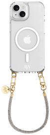 AVY Apple iPhone 13 / 14 Hoesje met Koord & MagSafe 30CM Silver Spark afbeelding
