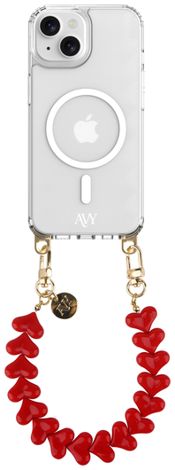 AVY Apple iPhone 13 / 14 Hoesje met Koord & MagSafe 30CM Cupid Red afbeelding 1