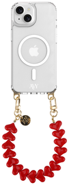 AVY Apple iPhone 13 / 14 Hoesje met Koord & MagSafe 30CM Cupid Red