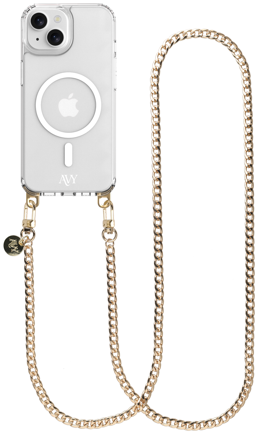 AVY Apple iPhone 13 / 14 Hoesje met Koord & MagSafe 120CM Aurum Lien Long afbeelding 1
