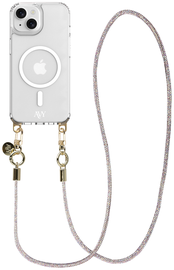 AVY Apple iPhone 13 / 14 Hoesje met Koord & MagSafe 120CM Silver Spark Long afbeelding