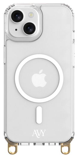 AVY Apple iPhone 13 / 14 Hoesje met Koord & MagSafe Set Pearl & Rope Pink afbeelding 10