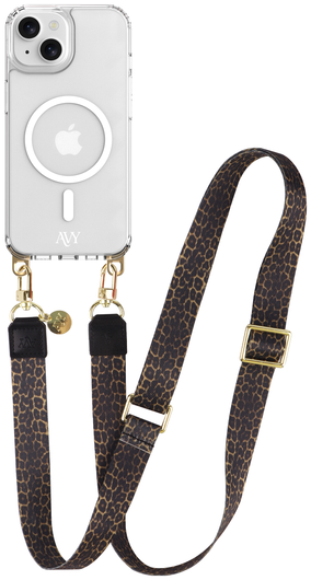 AVY Apple iPhone 13 / 14 Hoesje met Koord & MagSafe 130CM Panthera Chic afbeelding 1