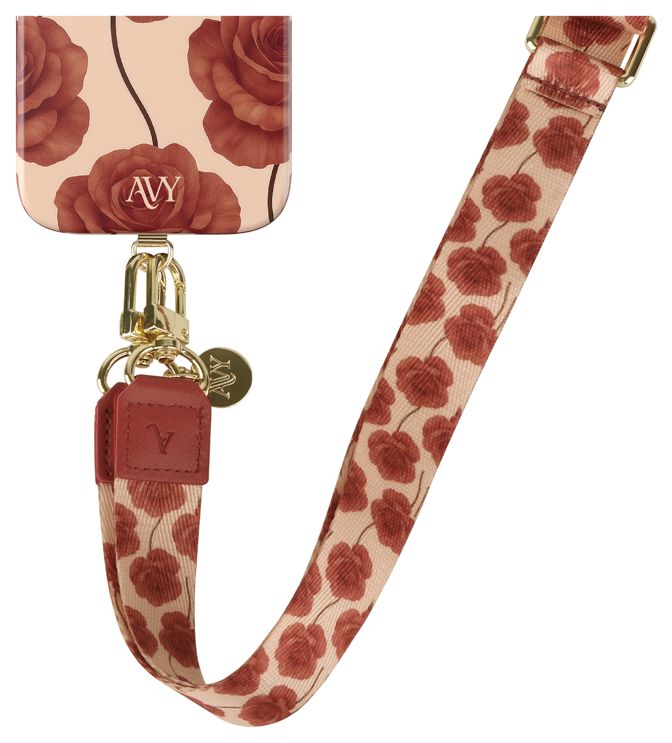 AVY Apple iPhone 13 / 14 Hoesje met Koord & MagSafe 130CM Botanique Roses afbeelding 13