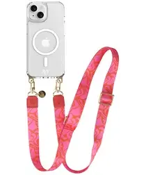 AVY Apple iPhone 13 / 14 Hoesje met Koord & MagSafe 130CM Rosé Twist afbeelding