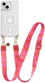 AVY Apple iPhone 13 / 14 Hoesje met Koord & MagSafe 130CM Rosé Twist