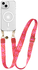 AVY Apple iPhone 13 / 14 Hoesje met Koord & MagSafe 130CM Rosé Twist