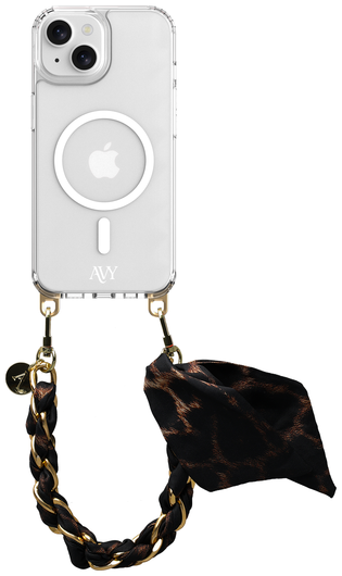 AVY Apple iPhone 13 / 14 Hoesje met Koord & MagSafe 32CM Panthera Chic afbeelding 1