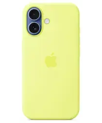 Origineel Apple iPhone 17 Hoesje MagSafe Silicone Case Geel afbeelding