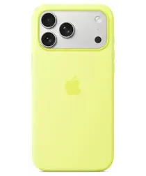Origineel Apple iPhone 17 Pro Max Hoesje MagSafe Silicone Case Geel afbeelding