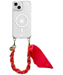 AVY Apple iPhone 13 / 14 Hoesje met Koord & MagSafe 32CM Rosé Twist afbeelding