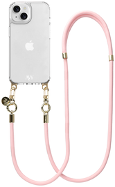 AVY Apple iPhone 13 / 14 Hoesje Met Koord 130CM Tressé Pink