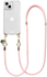 AVY Apple iPhone 13 / 14 Hoesje Met Koord 130CM Tressé Pink