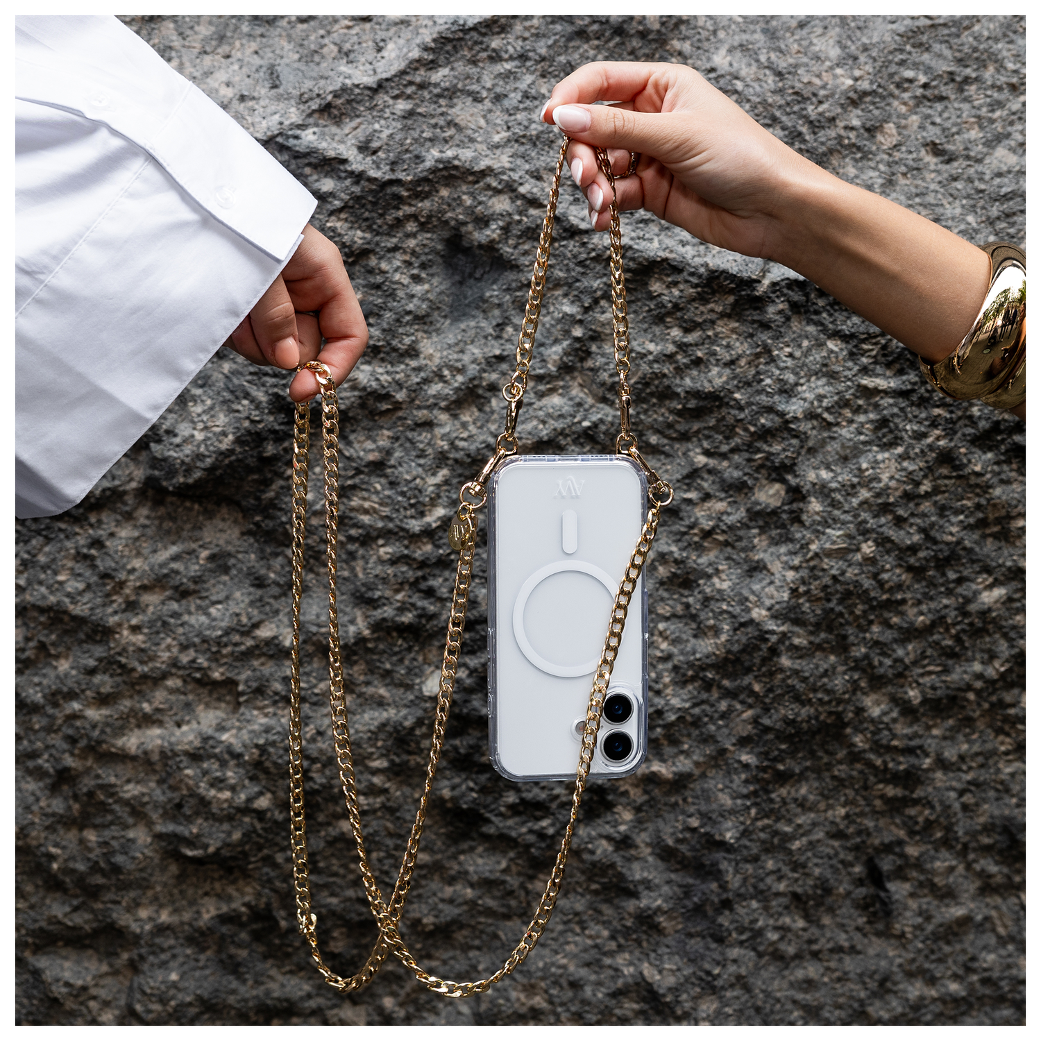 AVY Apple iPhone 13 / 14 Hoesje Met Koord 120CM Aurum Lien Long afbeelding 2