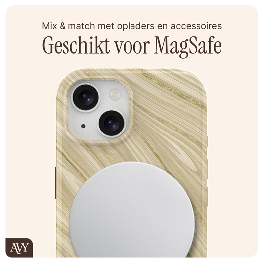 AVY Apple iPhone 13 / 14 MagSafe Hoesje met Koord 30CM Aurum Lien afbeelding 6
