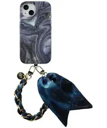 AVY Apple iPhone 13 / 14 MagSafe Hoesje met Koord 32CM Obscura Blue afbeelding