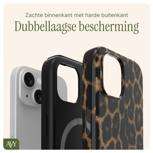AVY Apple iPhone 13 / 14 MagSafe Hoesje met Koord 30CM Panther Hearts afbeelding 8