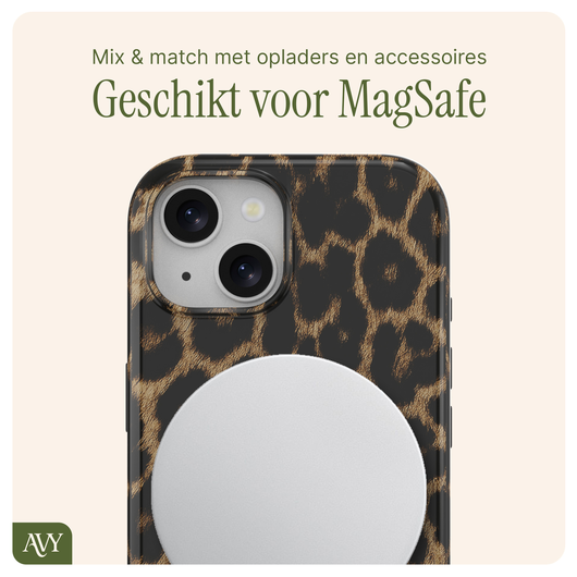 AVY Apple iPhone 13 / 14 MagSafe Hoesje met Koord 32CM Panthera Chic afbeelding 8