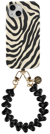 AVY Apple iPhone 13 / 14 MagSafe Hoesje met Koord 30CM Zebra Hearts afbeelding