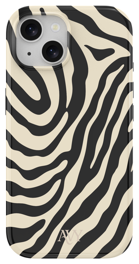 AVY Apple iPhone 13 / 14 MagSafe Hoesje met Koord 32CM Serengeti Zebra afbeelding 13