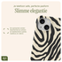 AVY Apple iPhone 13 / 14 MagSafe Hoesje met Koord 32CM Serengeti Zebra afbeelding 5