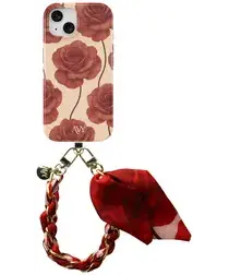 AVY Apple iPhone 13 / 14 MagSafe Hoesje met Koord 32CM Botanique Roses afbeelding